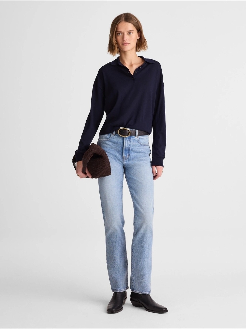 NWT Madewell The Longline Straight Jean Raebrook Wash 29 Short Altered